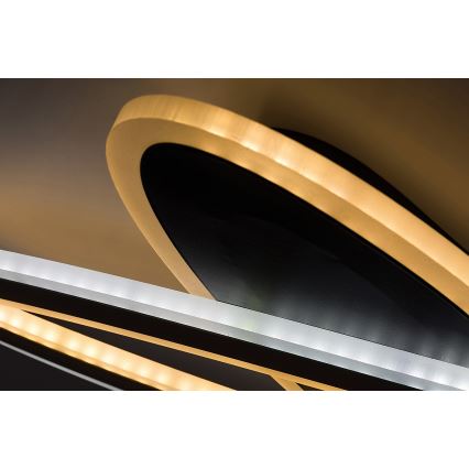 Rabalux - LED Dimmelhető mennyezeti lámpatest LED/70W/230V 3000/4000/6000K fekete + távirányító átm. 70 cm