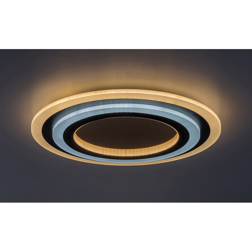 Rabalux - LED dimmelhető mennyezeti lámpatest LED/56W/230V 3000/4000/6000K matt króm/fekete + távirányító átm. 45 cm