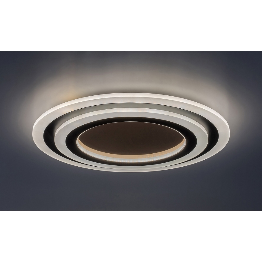 Rabalux - LED dimmelhető mennyezeti lámpatest LED/56W/230V 3000/4000/6000K matt króm/fekete + távirányító átm. 45 cm