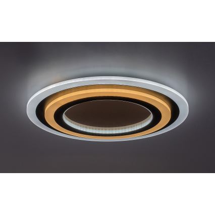 Rabalux - LED dimmelhető mennyezeti lámpatest LED/56W/230V 3000/4000/6000K matt króm/fekete + távirányító átm. 45 cm