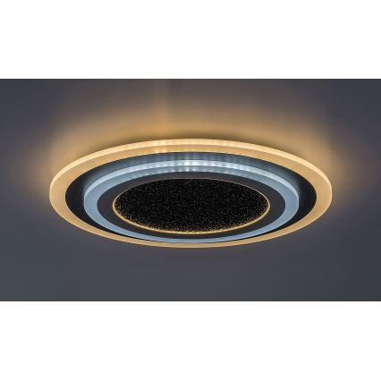 Rabalux - LED dimmelhető mennyezeti lámpatest LED/56W/230V 3000/4000/6000K fekete + távirányító átm. 45 cm