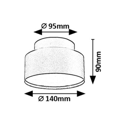 Rabalux - LED mennyezeti lámpa LED/24W/230V 3000K fekete Ø 14 cm