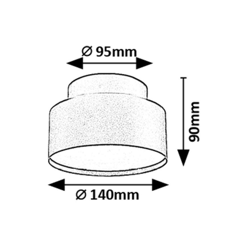 Rabalux - LED mennyezeti lámpa LED/24W/230V 3000K fekete Ø 14 cm