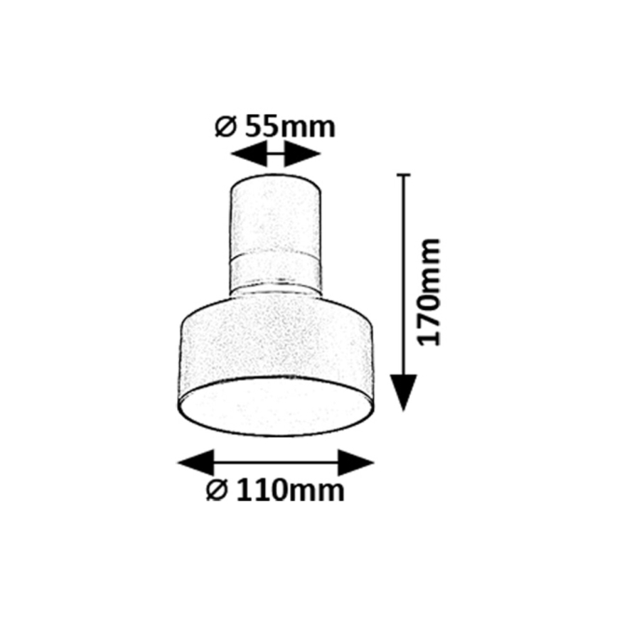 Rabalux - LED mennyezeti lámpatest LED/10W/230V 3000K fekete átm. 11 cm