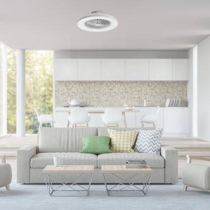 Rabalux - LED dimmelhető mennyezeti lámpa ventilátorral LED/48W/230V 3000-6500K + távirányító
