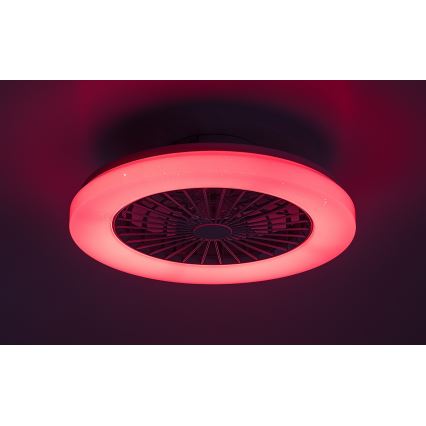 Rabalux - LED RGB állítható fényerejű mennyezeti lámpa ventilátorral LED/48W/230V 3000-6500K + távirányító