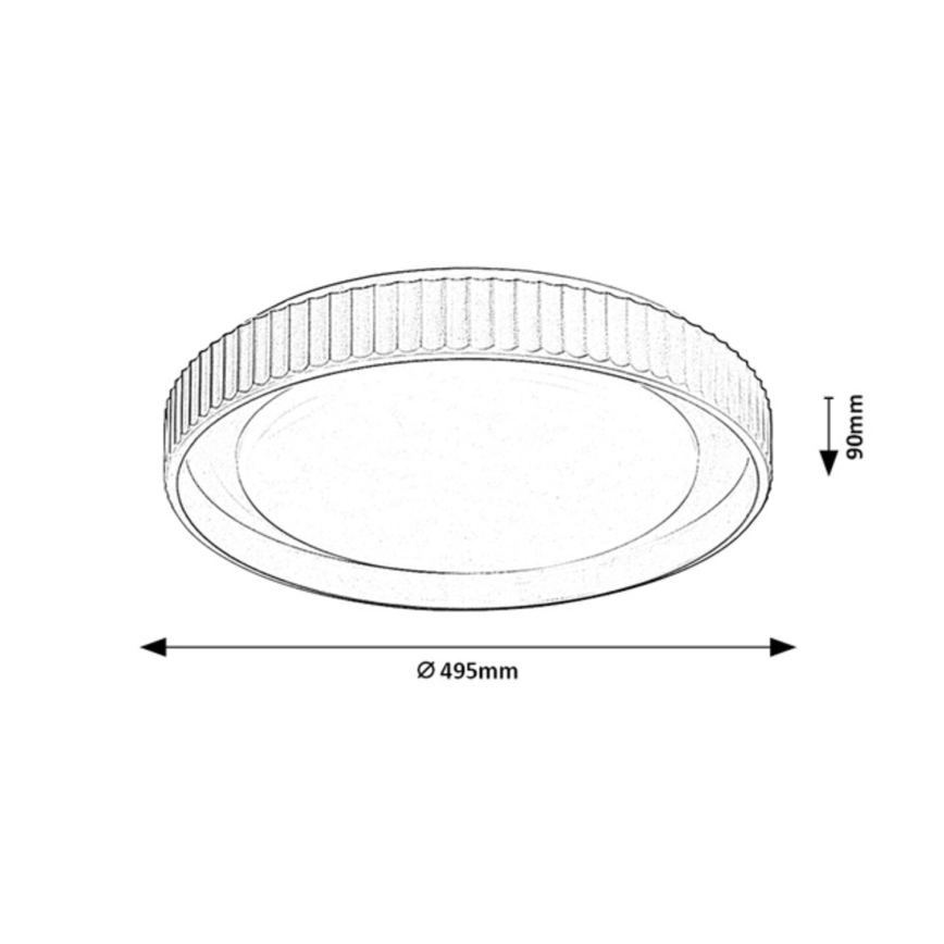 Rabalux - LED dimmelhető mennyezeti lámpa LED/48W/230V 3000-6500K átm. 49,5 cm + távirányító