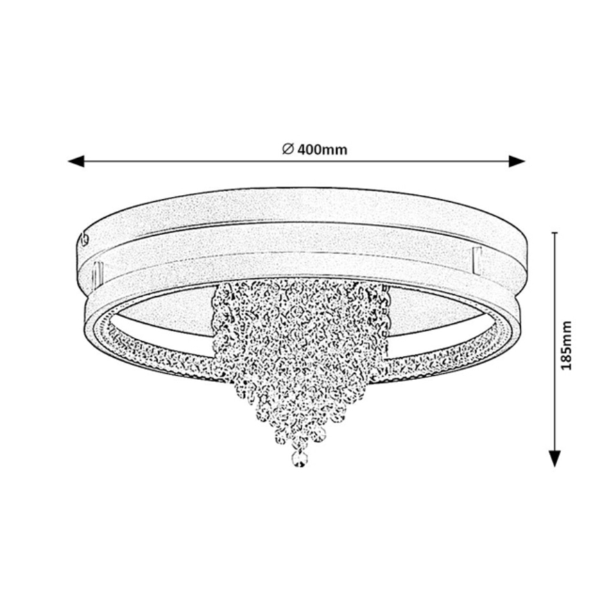 Rabalux - LED mennyezeti lámpatest, 30 W, 230 V, 3000/3500/4000 K, átm. 40 cm