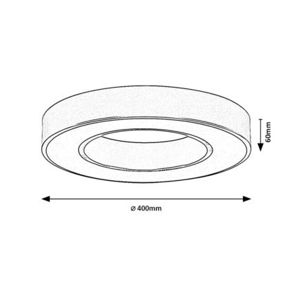 Rabalux - LED mennyezeti lámpatest LED/24W/230V 3000/4000/6500K átm. 40 cm fekete