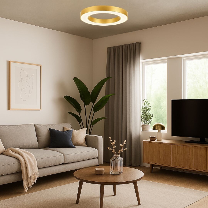 Rabalux - LED mennyezeti lámpa LED/24W/230V 3000/4000/6500K átm. 40 cm aranyszínű