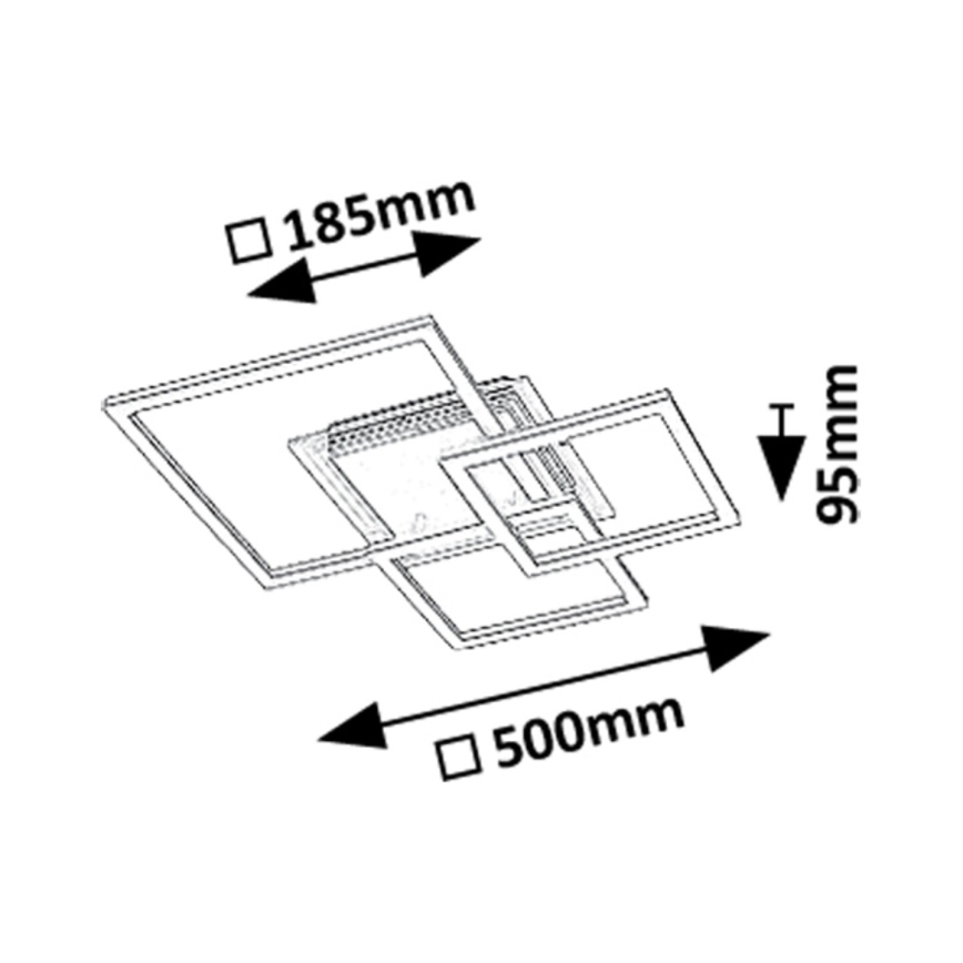 Rabalux - LED mennyezeti lámpa LED/40W/230V 3000K 50x50 cm