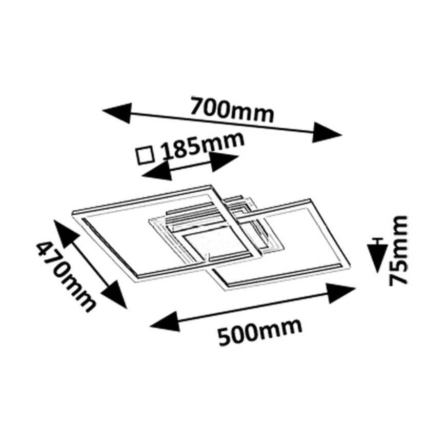 Rabalux - LED mennyezeti lámpatest LED/28W/230V 3000K átm. 70 cm