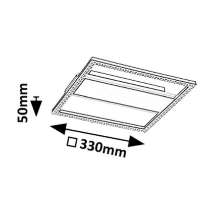 Rabalux - LED mennyezeti lámpatest LED/24W/230V 4000K 33x33 cm