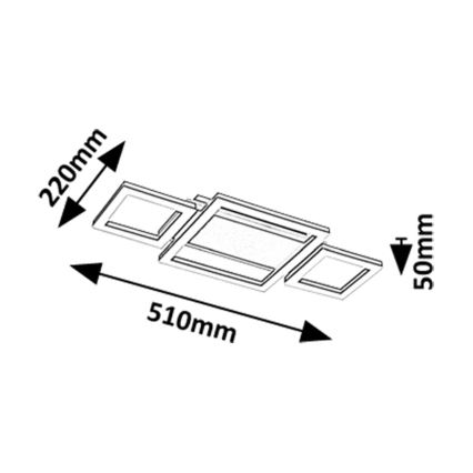 Rabalux - LED mennyezeti lámpa LED/24W/230V 4000K 22x51 cm