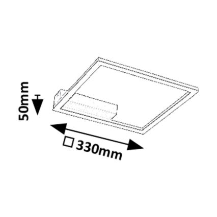 Rabalux - LED mennyezeti lámpatest LED/24W/230V 3000K 33x33 cm