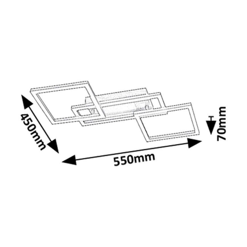 Rabalux - LED dimmelhető mennyezeti lámpa LED/40W/230V 3000-6500K 45x55 cm + távirányító