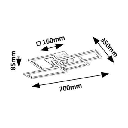 Rabalux - LED dimmelhető mennyezeti lámpa LED/40W/230V 3000-6500K 35x70 cm + távirányító