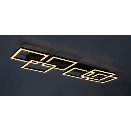 Rabalux - LED dimmelhető mennyezeti lámpatest LED/40W/230V 3000-6500K 33x100 cm fekete + távirányító
