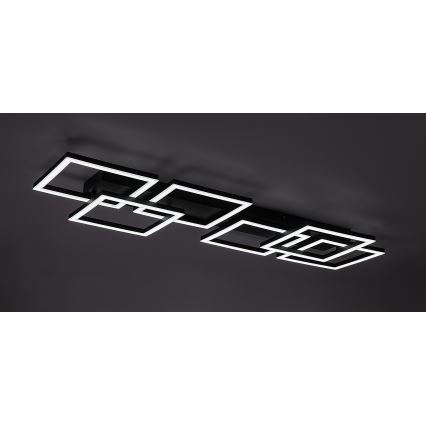 Rabalux - LED dimmelhető mennyezeti lámpatest LED/40W/230V 3000-6500K 33x100 cm fekete + távirányító