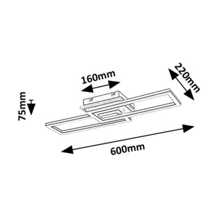 Rabalux - Dimmelhető LED mennyezeti lámpatest LED/30W/230V 3000–6500K + távirányító, hossza 60 cm