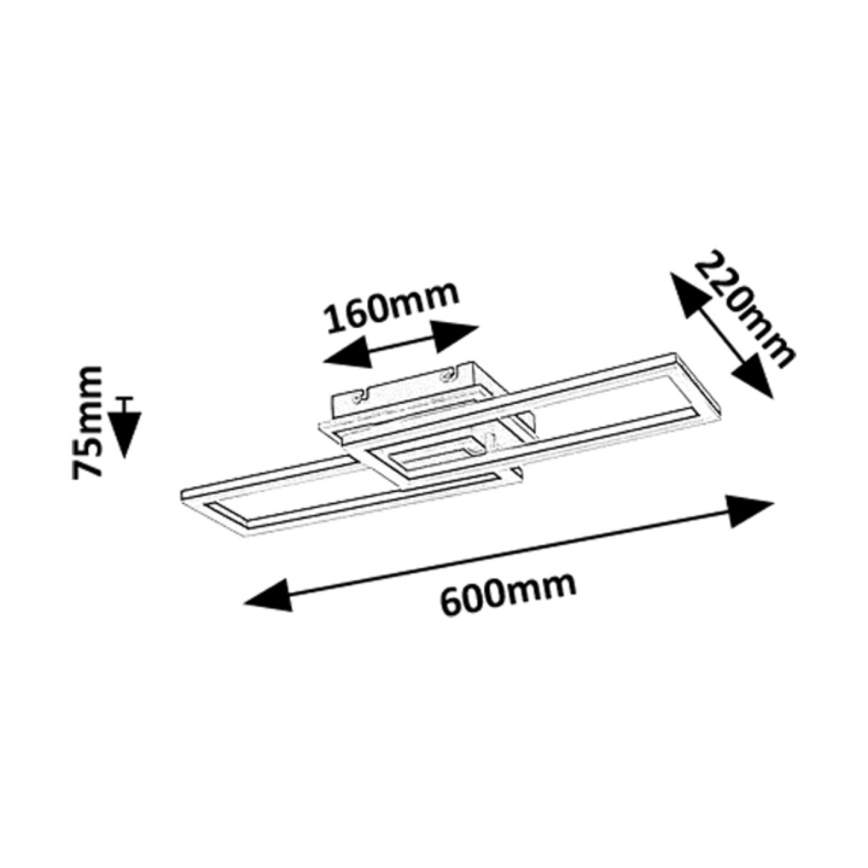 Rabalux - Dimmelhető LED mennyezeti lámpatest LED/30W/230V 3000–6500K + távirányító, hossza 60 cm