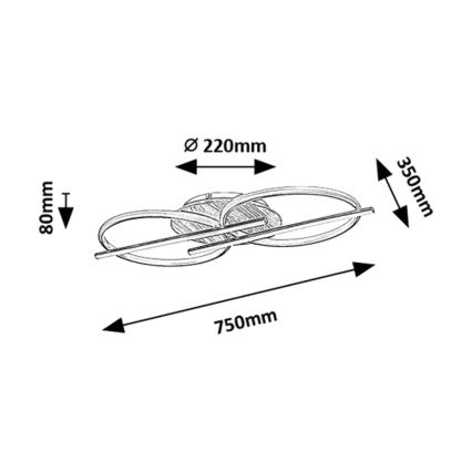 Rabalux - LED Mennyezeti lámpa LED/40W/230V 3000/4000/6500K