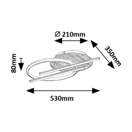 Rabalux - LED Mennyezeti lámpa LED/40W/230V 3000/4000/6500K