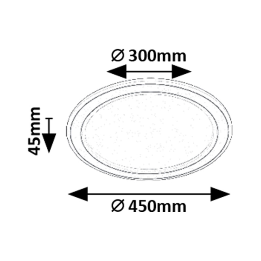 Rabalux - LED RGB dimmelhető mennyezeti lámpa LED/22W/230V 3000-6500K átm. 45 cm + távirányító