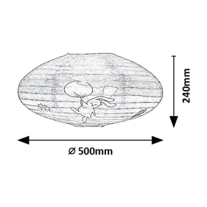 Rabalux - Gyermek lámpabúra csillárhoz max. 40W átm. 50 cm