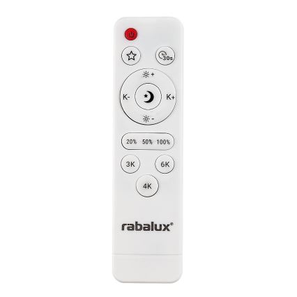 Rabalux - Dimmelhető LED mennyezeti lámpatest LED/23W/230V 3000-6500K átm. 38,5 cm fehér + távirányító