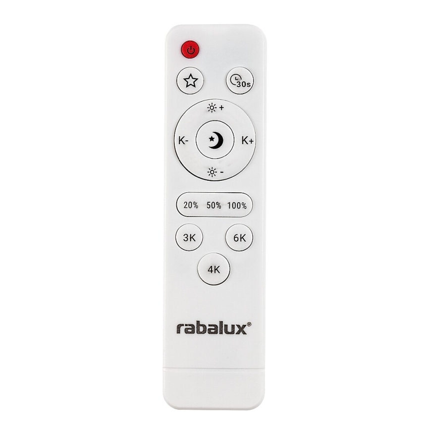 Rabalux - Dimmelhető LED mennyezeti lámpatest LED/23W/230V 3000-6500K átm. 38,5 cm fehér + távirányító