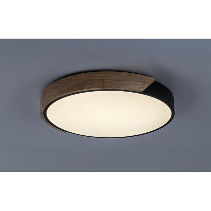 Rabalux - LED mennyezeti lámpatest LED/24W/230V 4000K fekete/tölgy átm. 41 cm