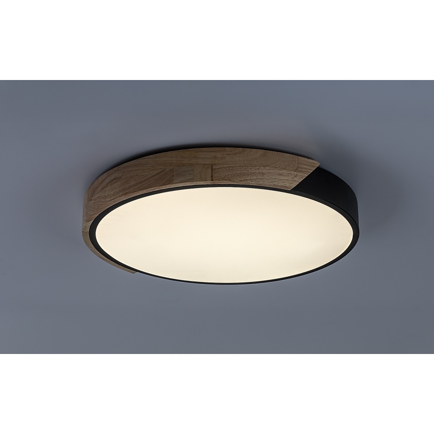 Rabalux - LED mennyezeti lámpatest LED/24W/230V 4000K fekete/tölgy átm. 41 cm