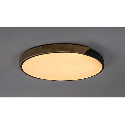 Rabalux - LED mennyezeti lámpa LED/42W/230V 3000/4000/6500K fekete/tölgy átm. 61 cm