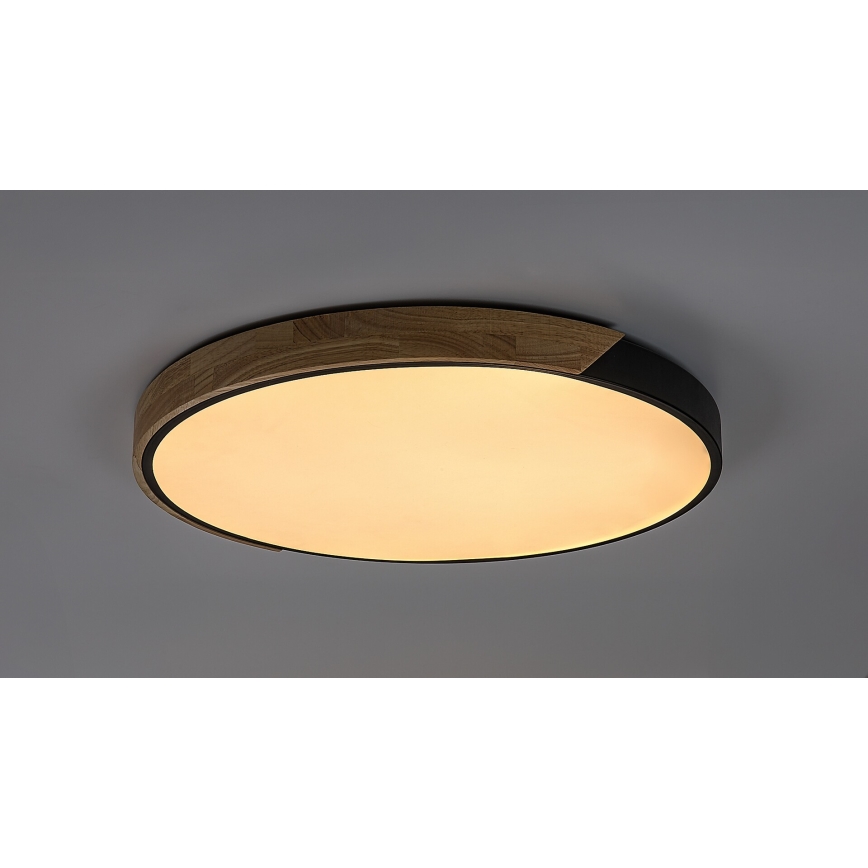 Rabalux - LED mennyezeti lámpa LED/42W/230V 3000/4000/6500K fekete/tölgy átm. 61 cm