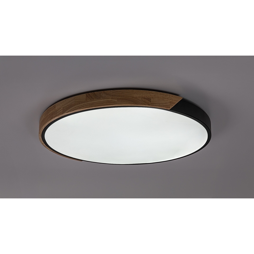 Rabalux - LED mennyezeti lámpa LED/42W/230V 3000/4000/6500K fekete/tölgy átm. 61 cm