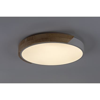 Rabalux - LED mennyezeti lámpa LED/40W/230V 3000/4000/6500K fehér/tölgy átm. 61 cm