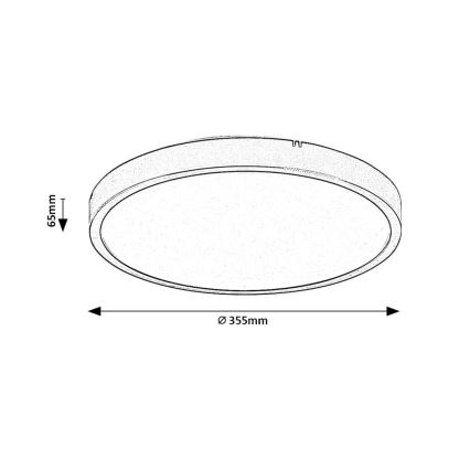 Rabalux - LED dimmelhető fürdőszobai lámpa LED/24W/230V 3000-6000K IP44 átm. 35,5 cm fehér + távirányítás