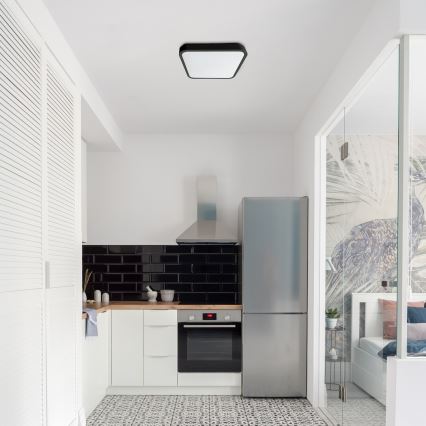 Rabalux - LED dimmelhető fürdőszobai lámpa LED/36W/230V 3000-6000K IP44 42x42 cm fekete + távirányítás