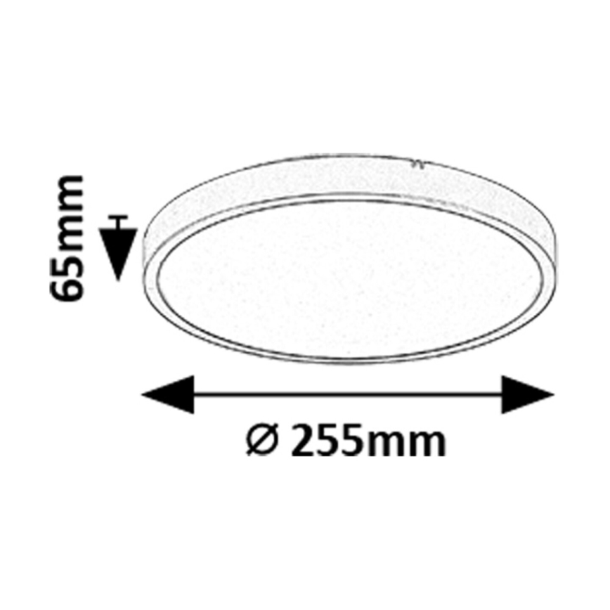 Rabalux - LED Fürdőszobai mennyezeti lámpa LED/12W/230V 3000/4000/6000K IP44 átm. 25,5 cm fekete
