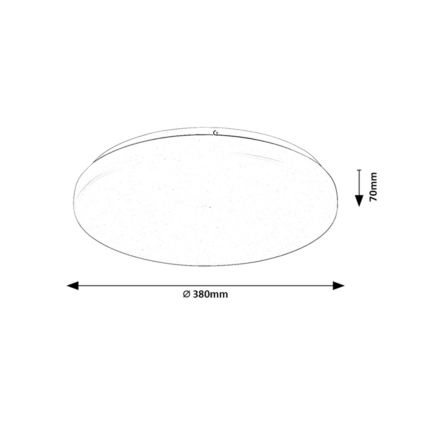 Rabalux - LED dimmelhető mennyezeti lámpatest LED/34W/230V 3000-6500K átm. 38 cm + távirányító