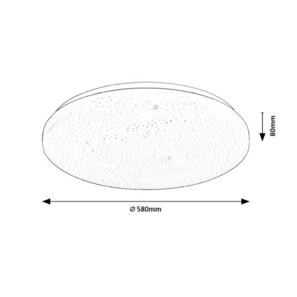 Rabalux - Fényerőszabályozható LED mennyezeti lámpa LED/60W/230V 3000–6500K Ø 58 cm + távirányító