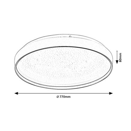 Rabalux - LED dimmelhető mennyezeti lámpatest LED/80W/230V 3000-6500K Ø 77 cm + távirányító