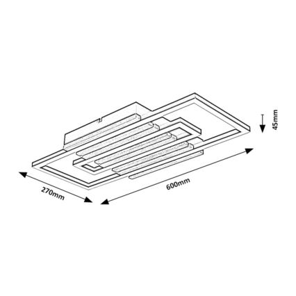 Rabalux - LED mennyezeti lámpatest LED/28W/230V 3000/4500/6000K