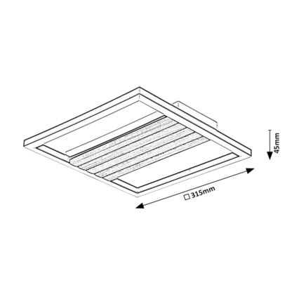 Rabalux - LED mennyezeti lámpatest LED/26W/230V 3000/4500/6000K