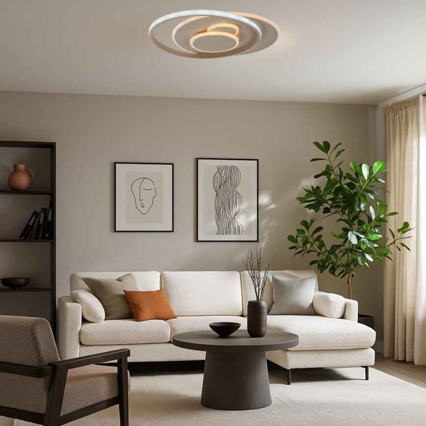 Rabalux - Fényerőszabályozható mennyezeti LED lámpa LED/57W/230V 3000-6000K 48,5x40 cm + távirányítóval