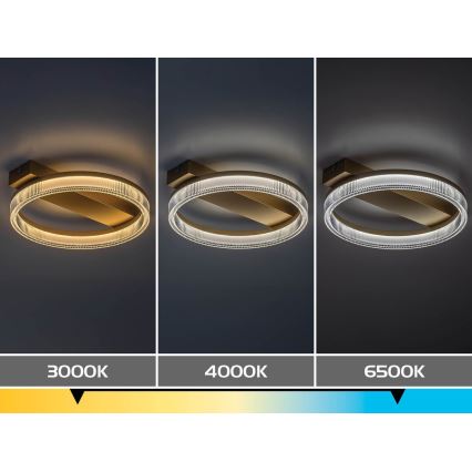 Rabalux - LED fényerőszabályozható mennyezeti lámpatest LED/18W/230V 3000-6500K 37x33 cm + távirányítóval