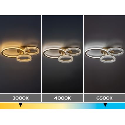 Rabalux - Fényerőszabályozható LED mennyezeti lámpa LED/38W/230V 3000-6500K 58,5x38 cm + távirányítóval