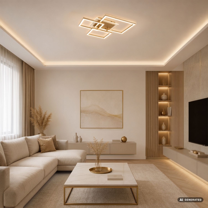 Rabalux - LED mennyezeti lámpa LED/40W/230V 3000K 50x50 cm aranyszínű