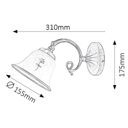 Rabalux - Fali lámpa 1xE14/40W/230V